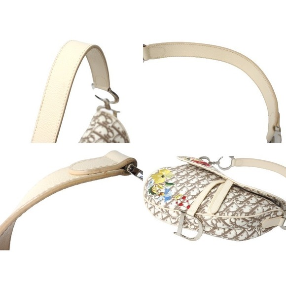 Christian Dior Saddle Embroidery Handbag Beige - Picture 4 of 8